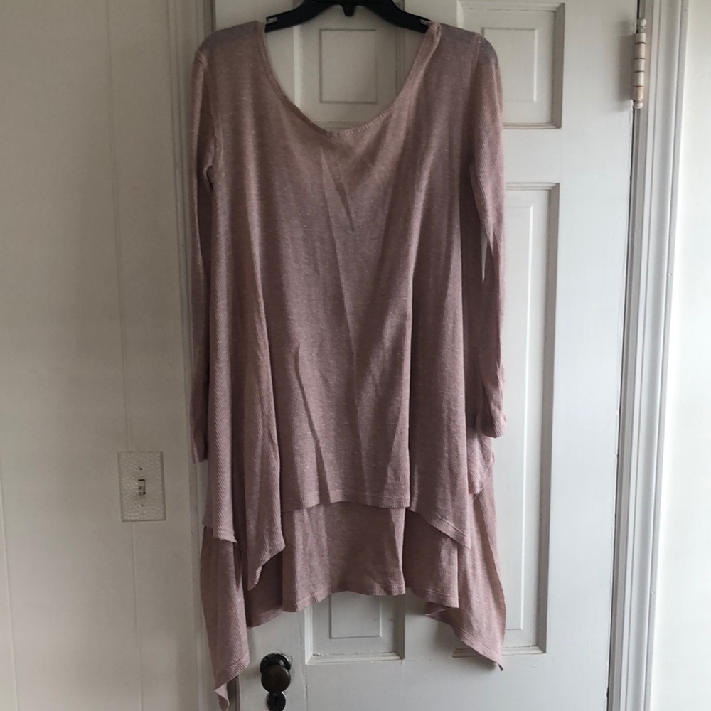 Pink Long Sleeve Tunic Top